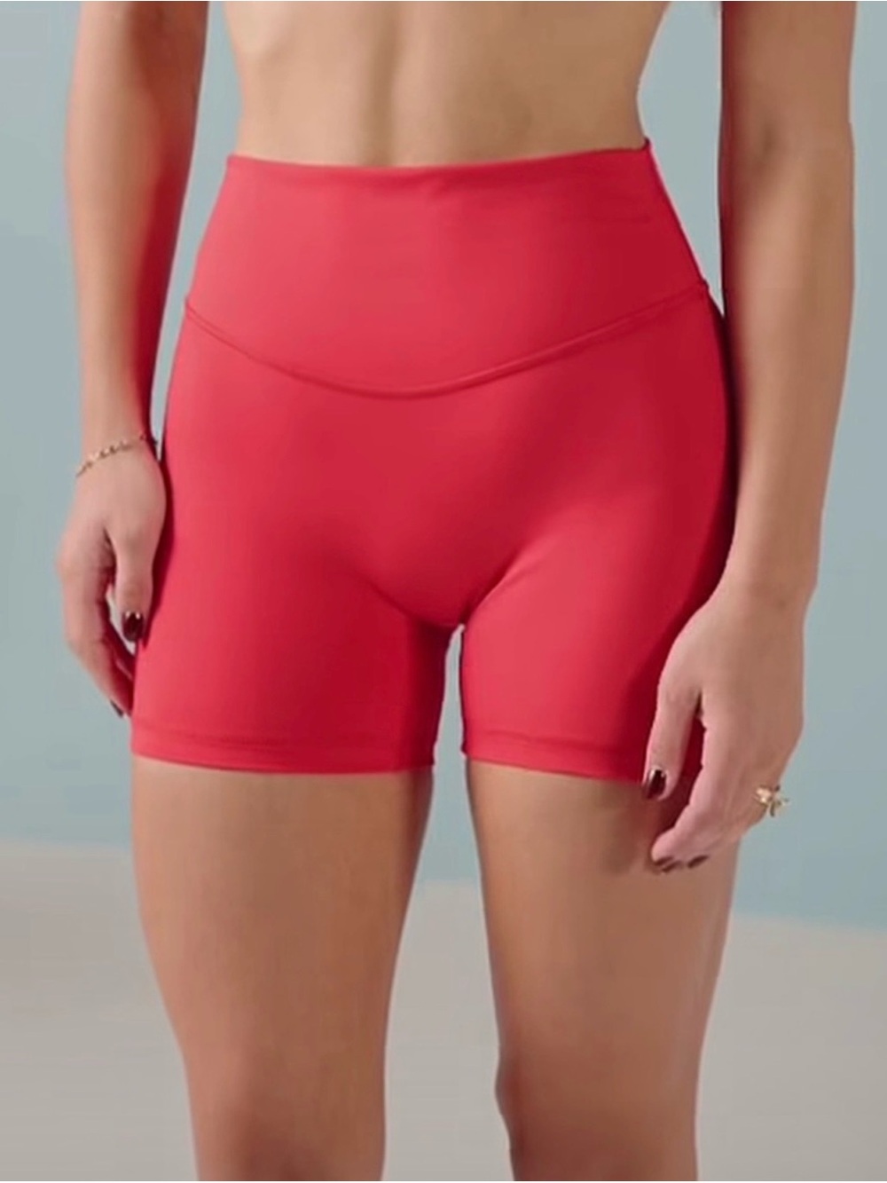 Hal x Acta Hot Red Size Medium Evo Biker Short 4"